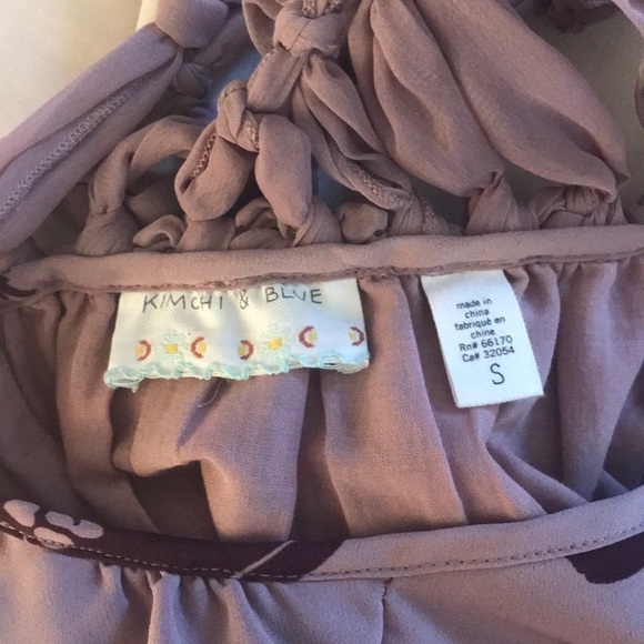 Kimchi & Blue Mauve & Maroon Floral Bubble Dress - Picture 4 of 4